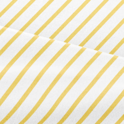 Twin XL 3 Piece Striped Sheet Set - Soft & Cooling - Yellow Pencil Stripes