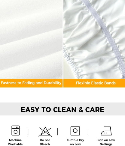 Yellow Lemon Bed Skirt Queen Size 16 Inch Drop, Adjustable Elastic Wrap Around Bed Skirts Easy Fitting Dust Ruffle Bedskirt Bed Frame Cover Summer Fruit Green Retro Farmhouse Leaf